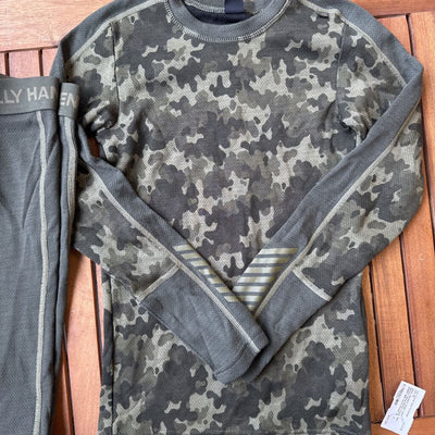 Helly Hansen- Kids' LIFA Merino Wool Base Layer Set- MSRP $90: Olive Green-children-10