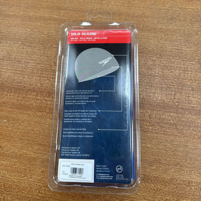 Speedo Solid Silicone Swim Cap: blue-unisex-one size