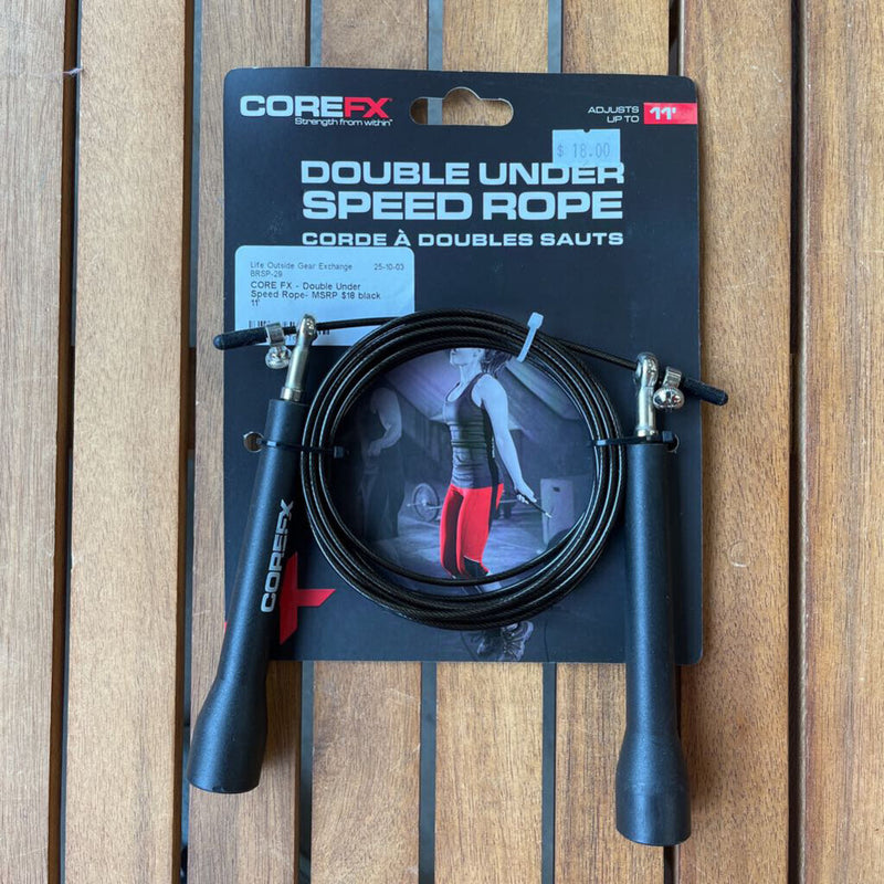 CORE FX - Double Under Speed Rope- MSRP $18: black-unisex-11&