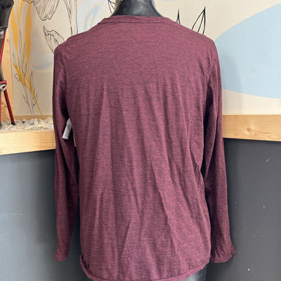 Cloudveil - Men's Merino Baselayer Top: Maroon-men-LG