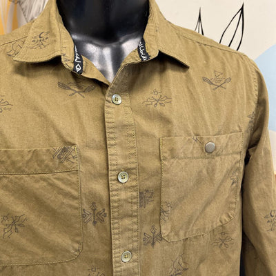 Kavu - Men's Button-Down L/S Shirt - MSRP comp $100: Green-men-SM
