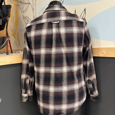 Orvis - Men's Plaid Overshirt - MSRP comp $200: Black/Brown/White-men-SM