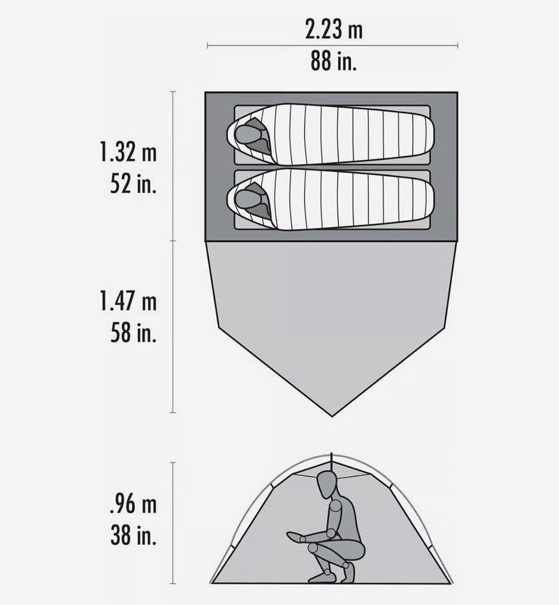 MSR - Hubba Tour 2 Backpacking Tent - MSRP $650: Red--2-Person
