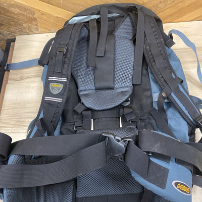 Asolo - Encounter 60L Hiking Backpack: Black/Grey/Blue-unisex-