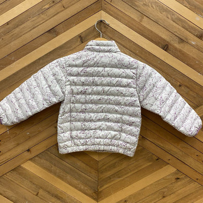 Patagonia - Baby Down Sweater Jacket - MSRP $135: White/Purple Polar Bears-children-3T