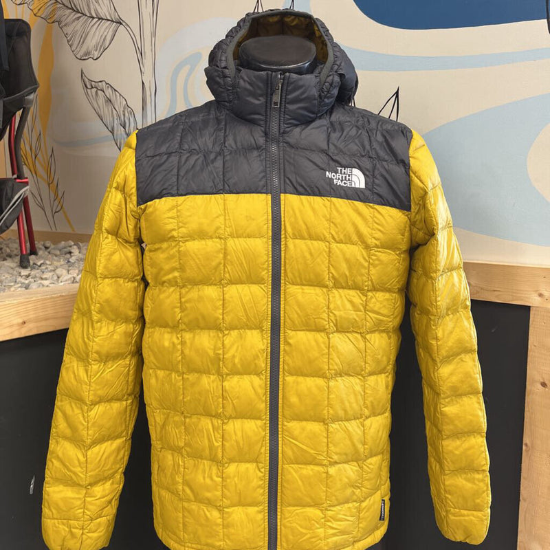 The North Face - Youth ThermoBall Hooded Puffer Jacket - MSRP $170: Yellow/Grey-children-2XL Y