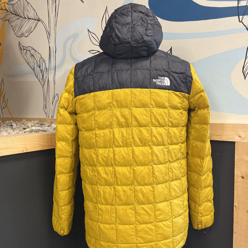 The North Face - Youth ThermoBall Hooded Puffer Jacket - MSRP $170: Yellow/Grey-children-2XL Y