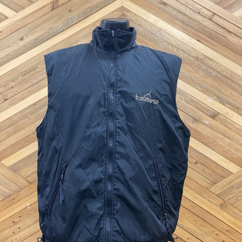 Hobo Clothing Co - Reversible Fleece Vest : Black-unisex-LG
