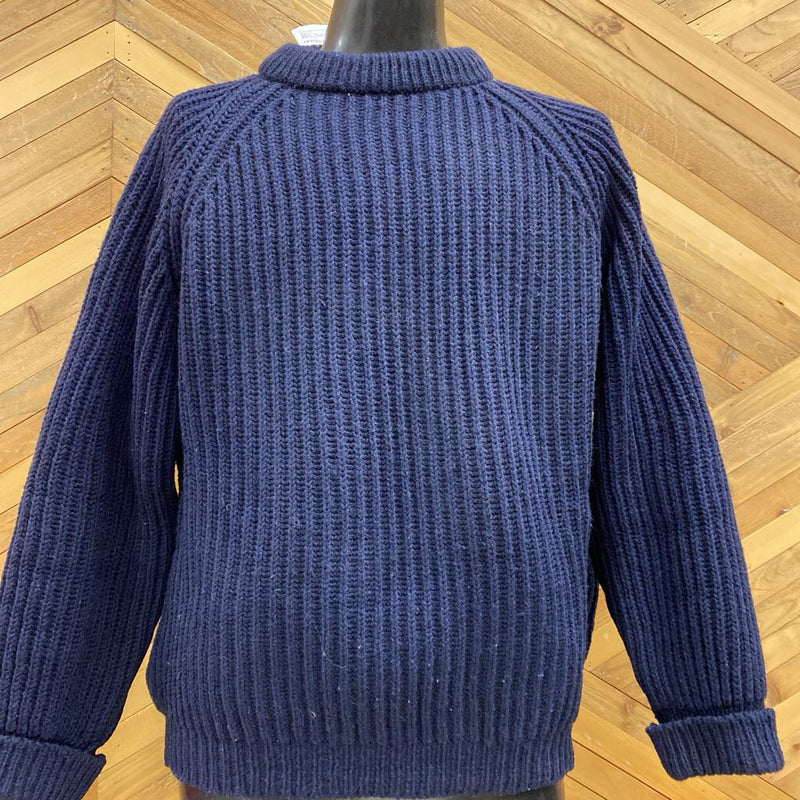 Wonderwool - Knit Wool Sweater - MSRP compared $200: Navy-unisex-