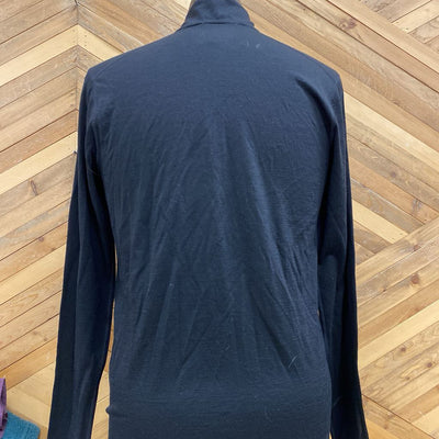 Smartwool - Men's Zip Neck Longsleeve - MSRP $140: Black-men-MD