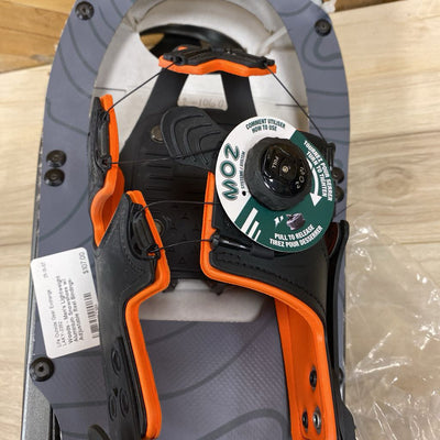 Woods Snowshoes with Adjustable Bindings: gray/orange-unisex-