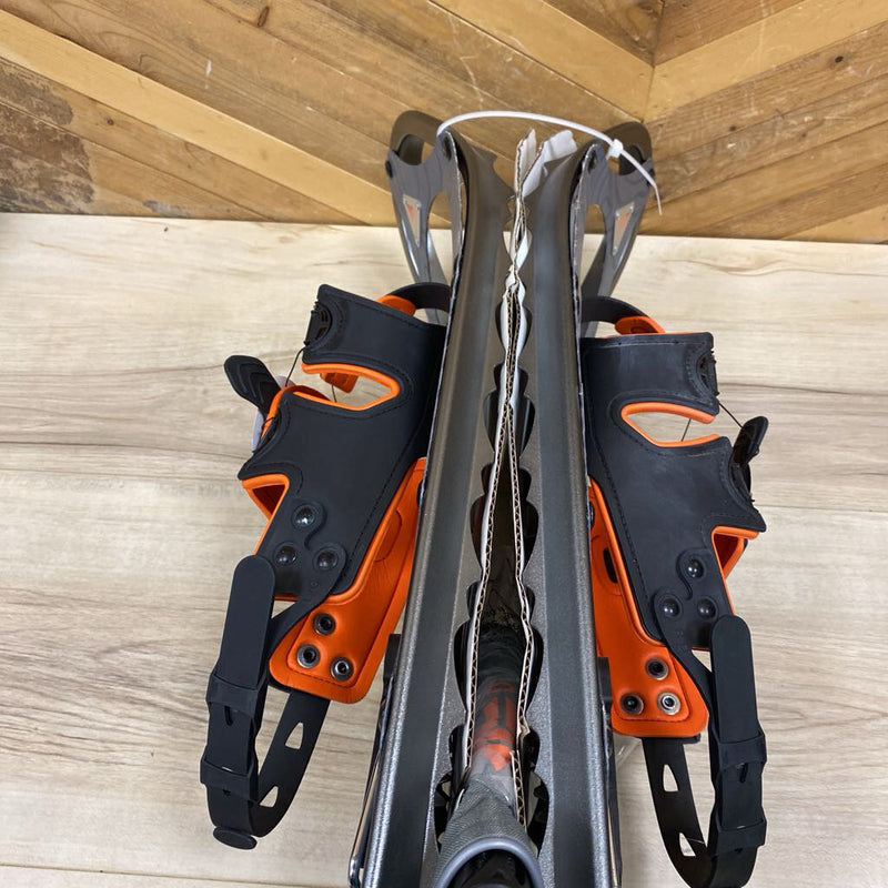 Woods Snowshoes with Adjustable Bindings: gray/orange-unisex-