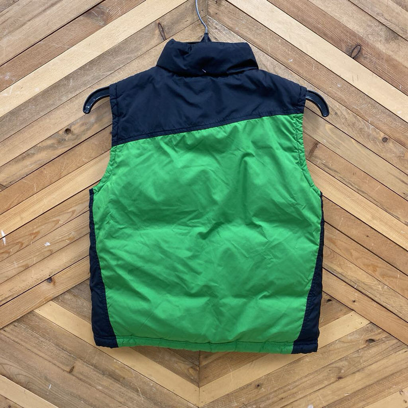 The North Face - Kids 550 Fill Insulated Vest- MSRP $160: Green, Black-unisex-