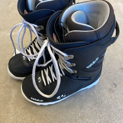 ThirtyTwo - Lashed Men's Snowboard Boots - MSRP $400: Black/White-men-M9.5