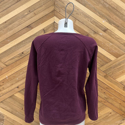 Prairie Proud - Women's Sweatshirt - MSRP $90: Burgundy/White-women-MD