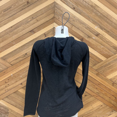 Women's Hooded Longsleeve - MSRP $: Black-women-