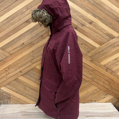Helly Hansen - Women's Winter Long Jacket- MSRP compared $420: burgundy-women-MD