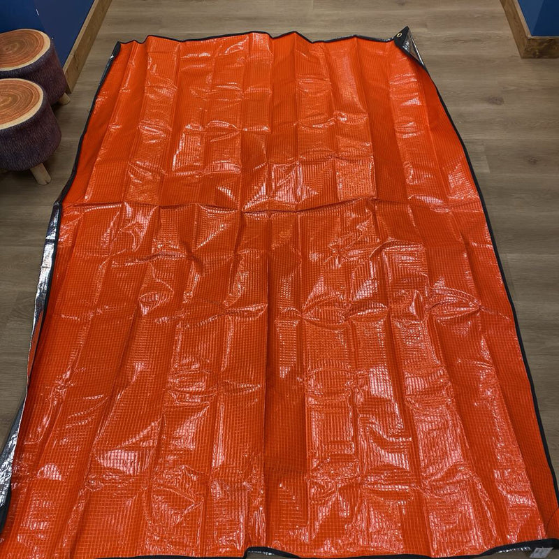 Heavy Duty Survival Blanket – Thermal Reflective Tarp : orange -unisex-