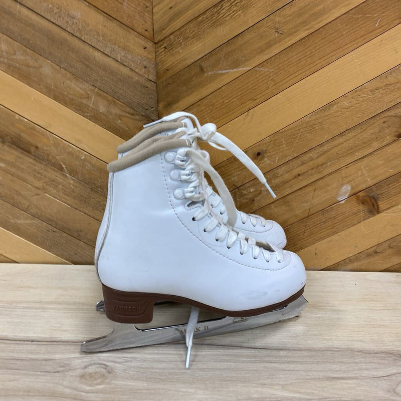 Jackson - Mystique Kids Ice Skates- MSRP $229 : White-women-12-13