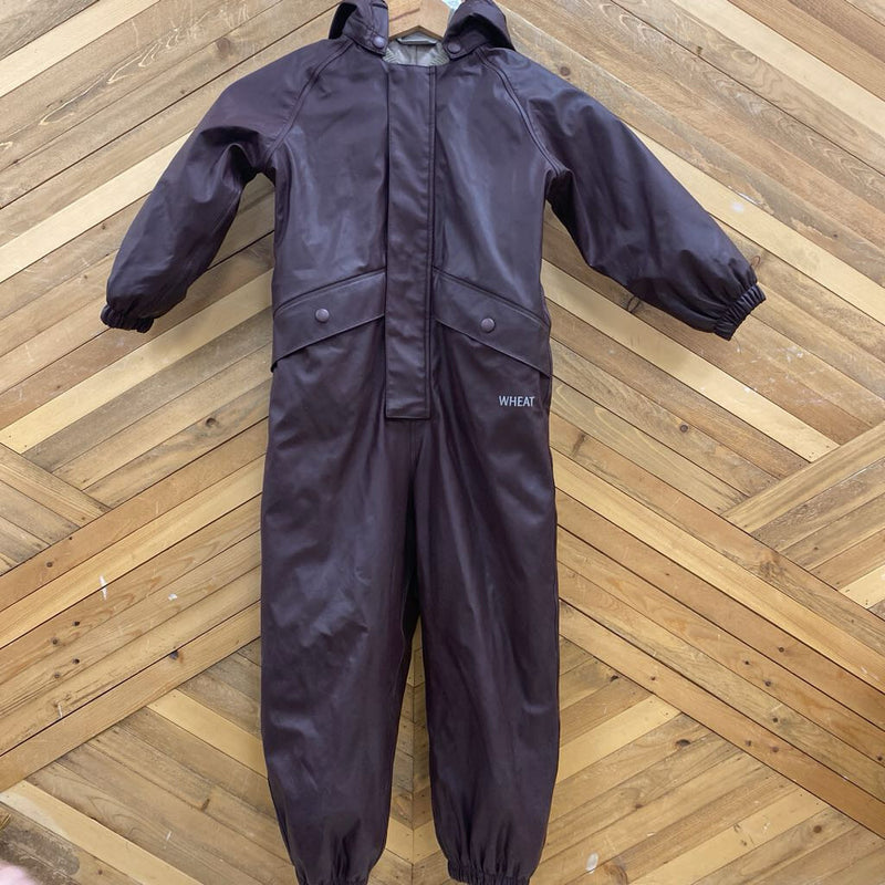 Wheat - Kids Aiko Thermo Rain Suit - MSRP $160: Burgundy-children-4Y
