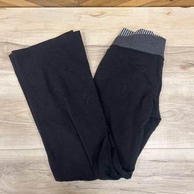Lululemon - Women's Yoga Pants: Black/Grey Waistband-women-8