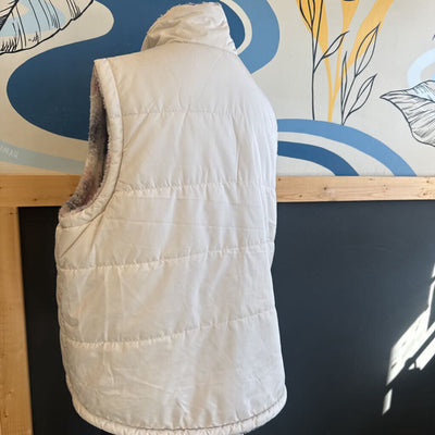 Free Country - Women's Quilted Fleece Vest- MSRP $70: white-women-XL