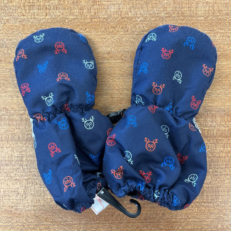 Kombi - Kids Mittens with Snowflake Design: Navy Blue-children-12-24m