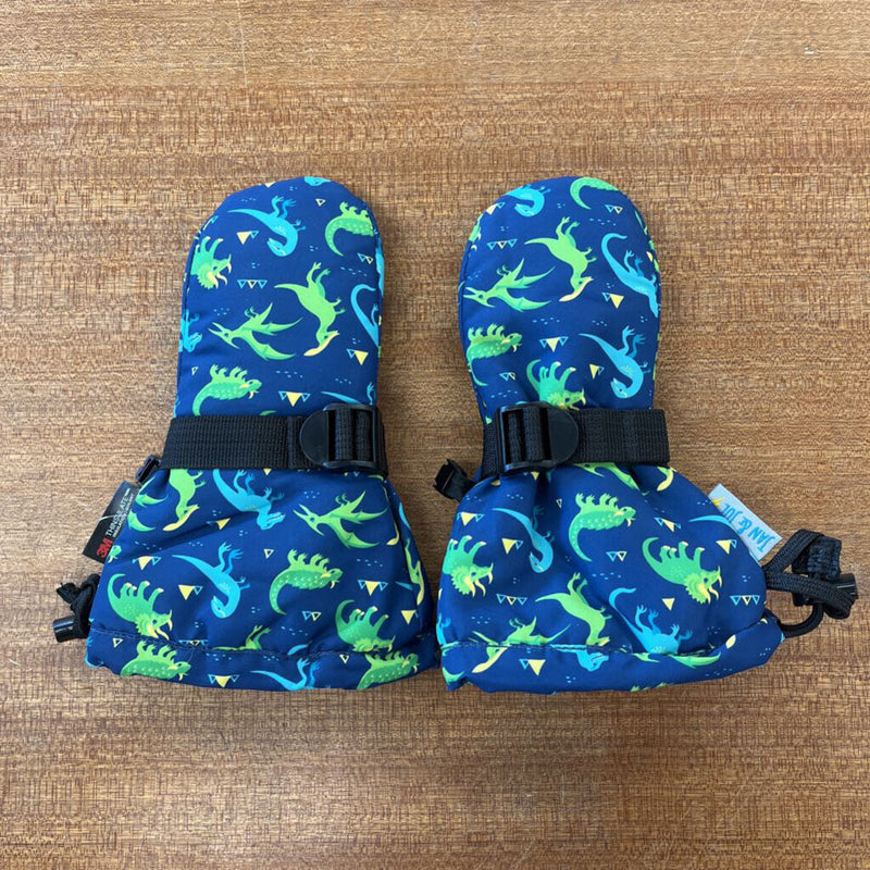 Jan&jul- Dinosaur Pattern Kids Mittens- MSRP $29: blue-children-