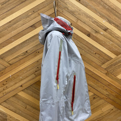 WindRiver - Women's Rain Jacket - MSRP comp $140: Grey/Red-women-MD