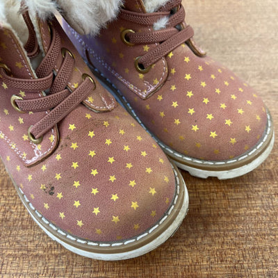 George - Kids' Lined Star-Print Boots: Pink/Gold/White-children-7