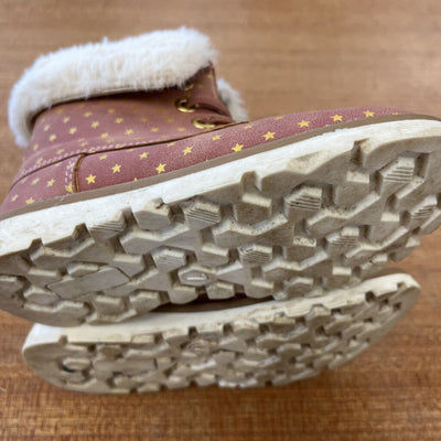 George - Kids' Lined Star-Print Boots: Pink/Gold/White-children-7