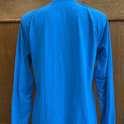 Paradox - Women's Merino-Blend 1/4 Zip Long Sleeve Shirt: Blue-women-XL