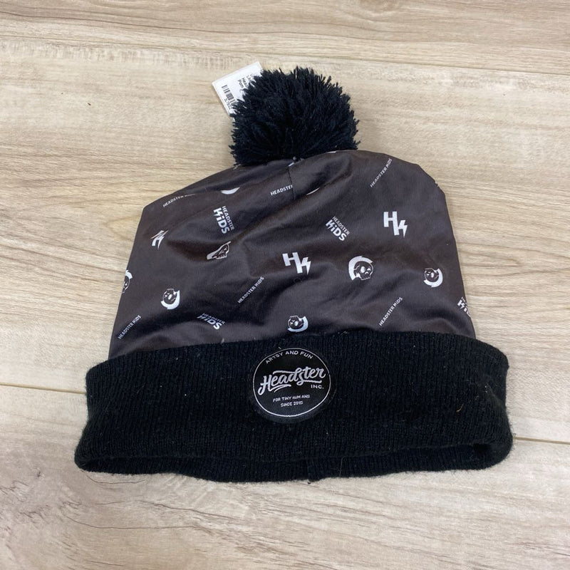 Headster- Kids Beanie Hat Pom Pom - MSRP $ : black-children-