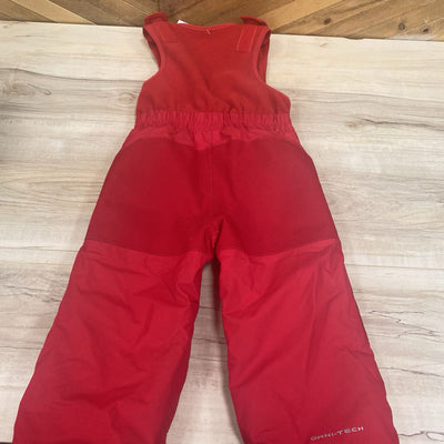 Columbia- Toddler Fleece Bib Snow Pants- MSRP $ 90: red-children-2T