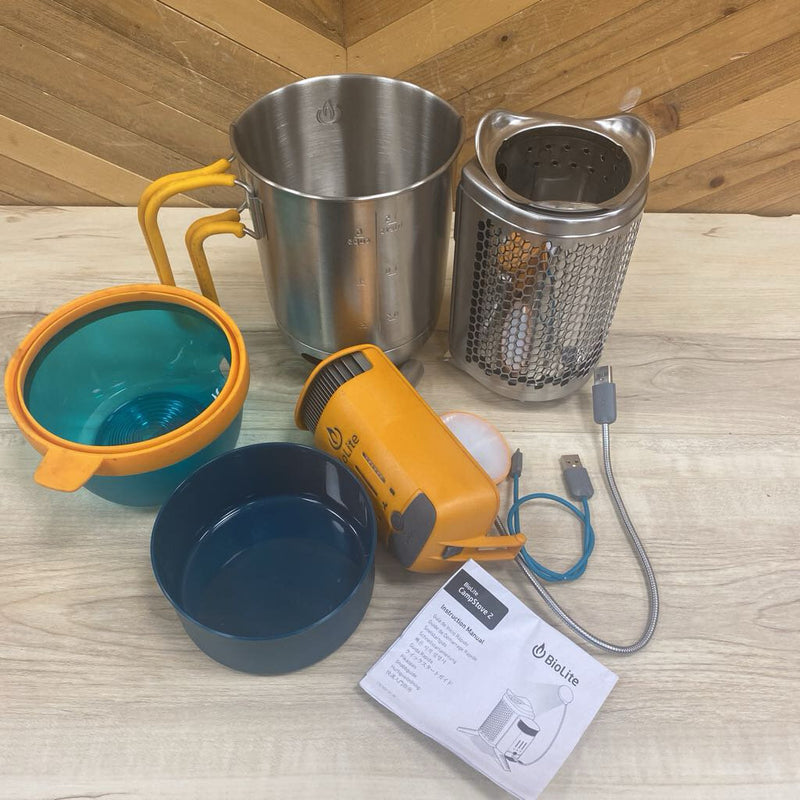 BioLite- CampStove Electricity Generating Wood Camp Stove- MSRP $199: silver, teal, orange-unisex-
