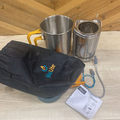 BioLite- CampStove Electricity Generating Wood Camp Stove- MSRP $199: silver, teal, orange-unisex-