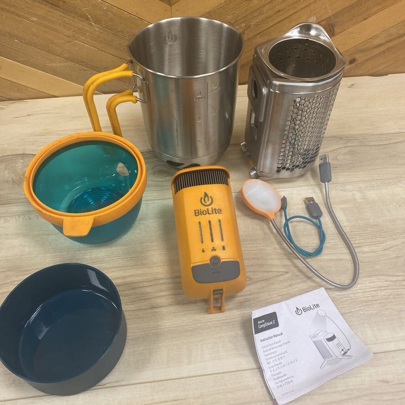 BioLite- CampStove Electricity Generating Wood Camp Stove- MSRP $199: silver, teal, orange-unisex-