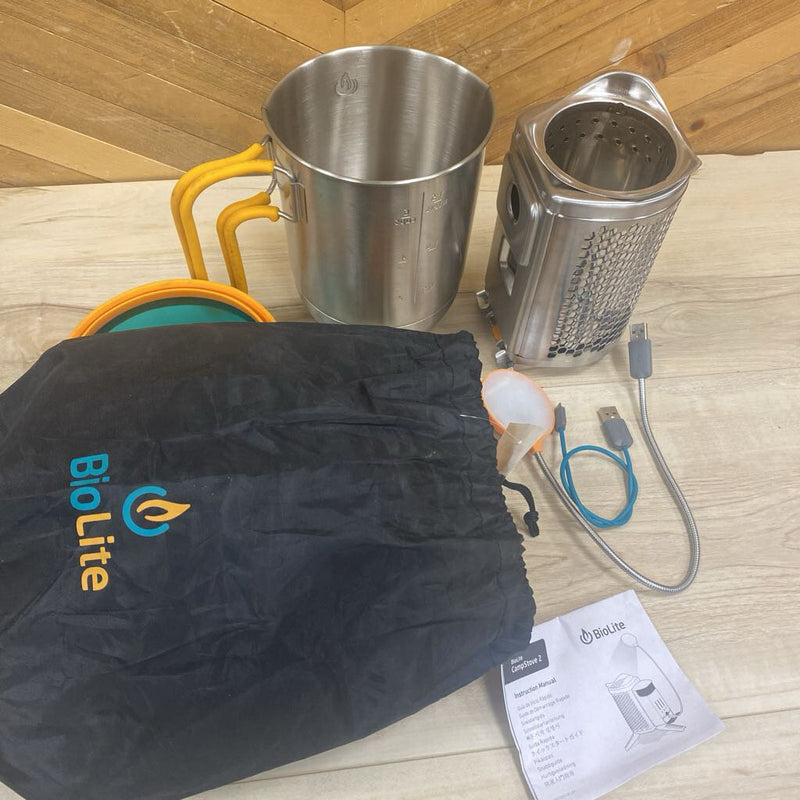 BioLite- CampStove Electricity Generating Wood Camp Stove- MSRP $199: silver, teal, orange-unisex-
