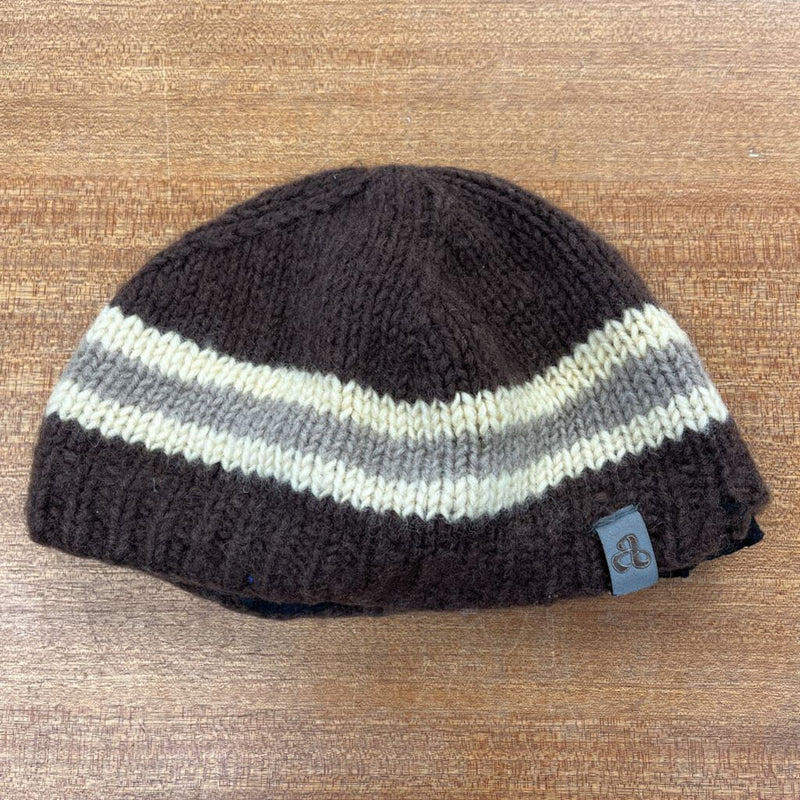Ambler - Knit Toque: Brown/Beige/Grey-unisex-