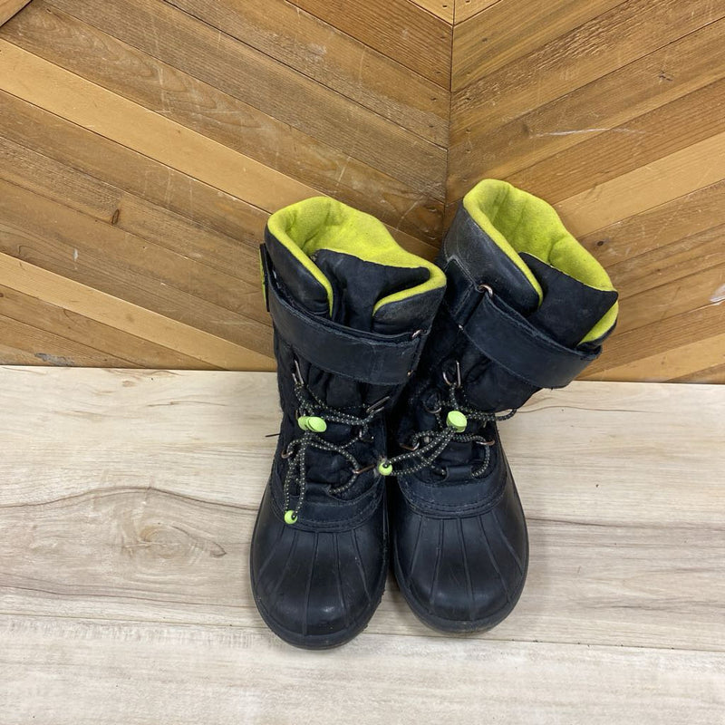 Cougar- Shane Youth Winter Boots- MSRP $85: Black/Yellow-children-3Y