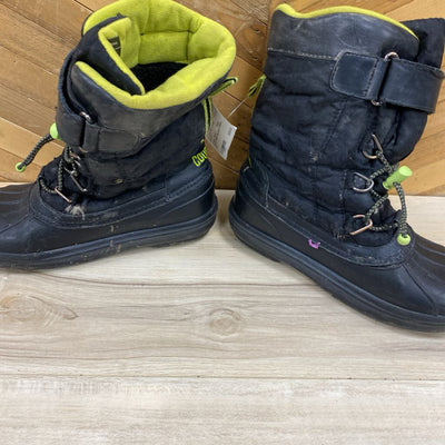 Cougar- Shane Youth Winter Boots- MSRP $85: Black/Yellow-children-3Y