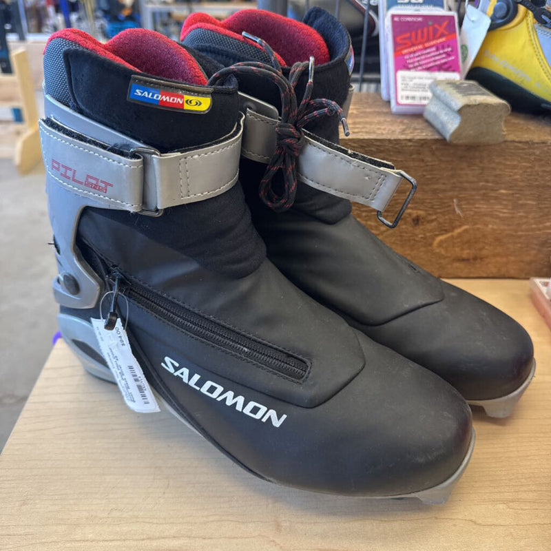 Salomon- SNS Pilot Combi Boot : Black Silver -unisex-42