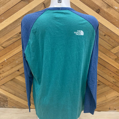 The North Face - Women's Longsleeve - MSRP $55: Green/Blue/White-women-XL