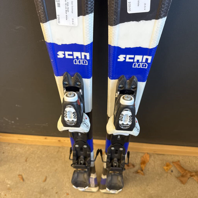 Rossignol - Kids Scan Downhill Ski 110 cm: Blue White-children-110cm