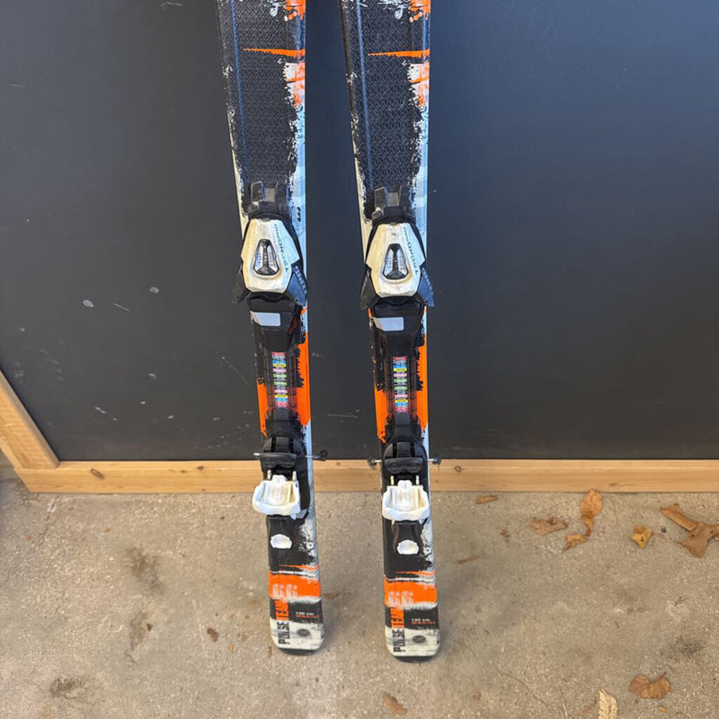Tecnopro - Pulse Team 66 Downhill Skis - TC45 Bindings: Black/Orange/White--130cm