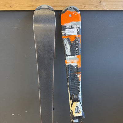 Tecnopro - Pulse Team 66 Downhill Skis - TC45 Bindings: Black/Orange/White--130cm