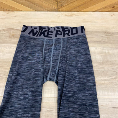 Nike Pro -Dri-FIT Men's 3/4 Basketball Tights- MSRP $64: BLack/Grey-men-MD