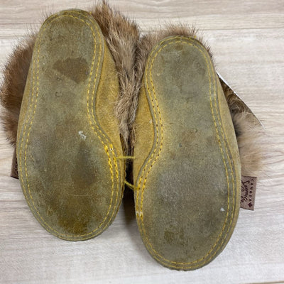 Laurentian Chief - Children's Moccasin Slippers - MSRP $71: Yellow-children-