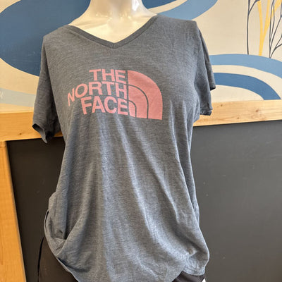 The North Face - Women's T-shirt - MSRP $55: Grey/Pink-women-LG