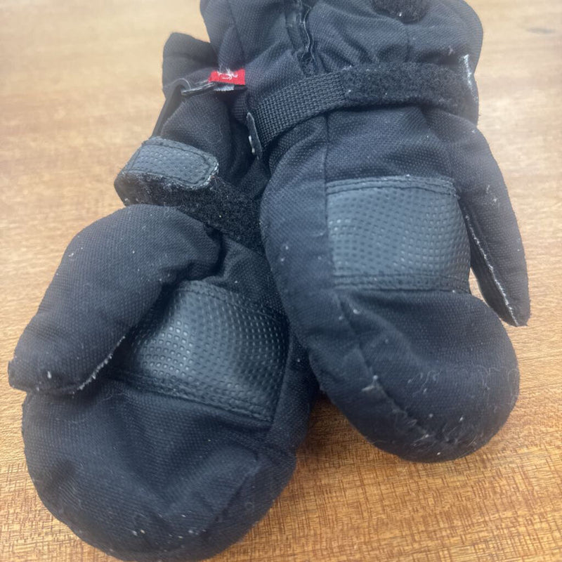 Spyder - Toddler Black Mittens: black-unisex-medium